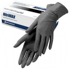 L, Перчатки NitriMax, 100 шт / 50 пар, Нитрил, черные