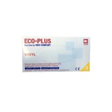 S Перчатки винил ECO-PLUS, прозрачные, 100 шт/50 пар в упаковке